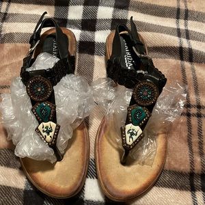 Ladies Patrizia Bejeweled Sandals. Great Condition!